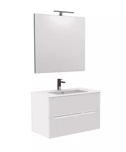 Mobile bagno 'canaletto' bianco opaco, 80 cm